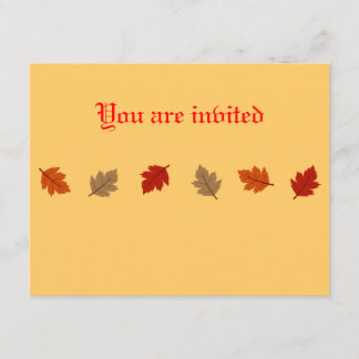 Invitation Invasions de feuilles d'automne