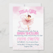 Invitation Invatation Baby shower Ballerina (Devant)