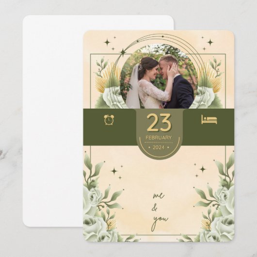 Invitation Invetion mariage (Devant / Derrière)