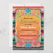 Invitation Inviations mexicaines de Fiesta Quinceañera (Devant)