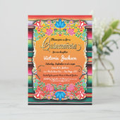Invitation Inviations mexicaines de Fiesta Quinceañera (Debout devant)