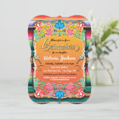 Invitation Inviations mexicaines de Fiesta Quinceañera (Debout devant)