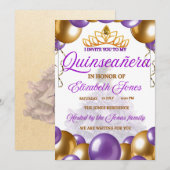 Invitation Invitacion 15 años (Devant / Derrière)