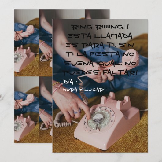 Invitation Invitación 90s (Devant / Derrière)