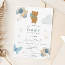 Invitación a Baby Shower de Teddy Bear