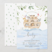 Invitation Invitación al Bautismo del Arca de Noé (Devant / Derrière)