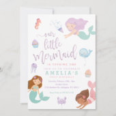 Invitation Invitación al cumpleaños de la sirena bajo el mar (Devant)