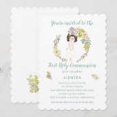 Invitation Invitación AURORA Primera Comunión (Devant / Derrière)