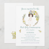 Invitation Invitación AURORA Primera Comunión (Devant / Derrière)