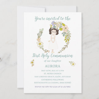 Invitation Invitación AURORA Primera Comunión