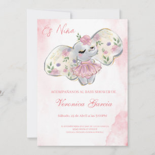 Invitation Invitacion baby shower para niña