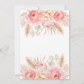 Invitation Invitación Baptism Floral pink Boho Pampas Girl In (Dos)