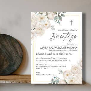 Invitation Invitacion Bautizo Elegant Boys and Girls Baptism