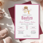Invitation Invitacion Bautizo en espagnol Baptême fille bébé