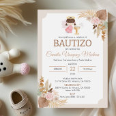 Invitation Invitacion Bautizo en espagnol Baptême fille bébé