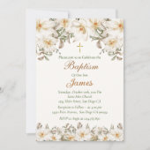 Invitation Invitacion Bautizo Flores Blancas (Devant)