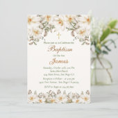 Invitation Invitacion Bautizo Flores Blancas (Debout devant)