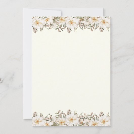 Invitation Invitacion Bautizo Flores Blancas (Dos)