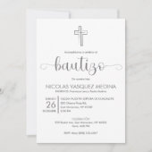 Invitation Invitacion Bautizo for Baby Girl or Boy Baptism (Devant)