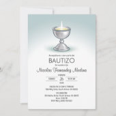 Invitation Invitacion Bautizo Minimaliste Chalice Baptême (Devant)