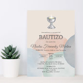 Invitation Invitacion Bautizo Minimaliste Élégant Baptême