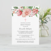 Invitation Invitación Bautizo Niña Baptême espagnol pour les  (Debout devant)