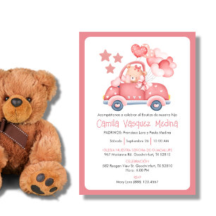 Invitation Invitacion Bautizo Pour Les Filles Baptême Catholi