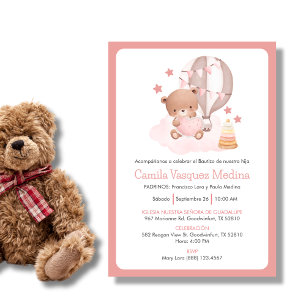 Invitation Invitacion Bautizo Pour Les Filles Christening Bap