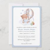 Invitation Invitacion Bautizo Pour Les Garçons Baptême Baptêm (Devant)