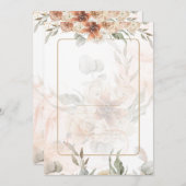 Invitation Invitación Bilingue de Boda Boho Modèle (Devant / Derrière)