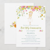 Invitation Invitación BLANCA Primera Comunión (Devant / Derrière)