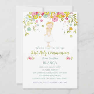 Invitation Invitación BLANCA Primera Comunión