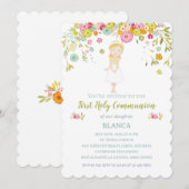 Invitation Invitación BLANCA Primera Comunión (Devant / Derrière)