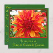 Invitation Invitación - Cena de Acción De Gracias (Devant / Derrière)