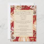 Invitation Invitación Cena de Acción de Gracias Cristiana (Devant)