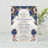Invitation Invitación Charra Quinceanera Invitation, Royal bl (Debout devant)