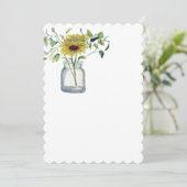 Invitation Invitacion con diseño de florero y margarita (Debout devant)