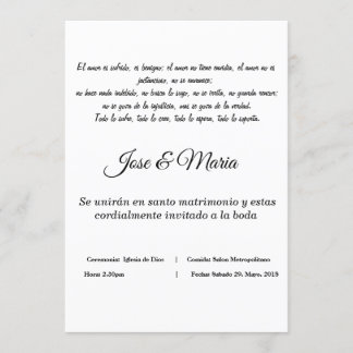 Invitation invitacion cristiana para bodas couleur blanco