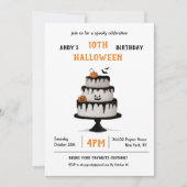 Invitation Invitación Cumpleaños Halloween Pastel Spooky (Devant)