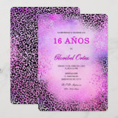 Invitation Invitación de 16 Años Mujer (Devant / Derrière)