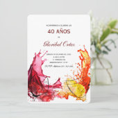 Invitation Invitación de 40 Años Mujer (Debout devant)