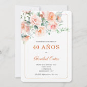 Invitation Invitación de 40 Años Mujer (Devant)