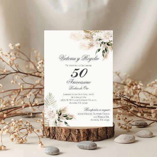 Invitation Invitación de 50 Aniversario de Bodas
