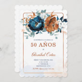 Invitation Invitación de 50 Años Mujer (Devant / Derrière)
