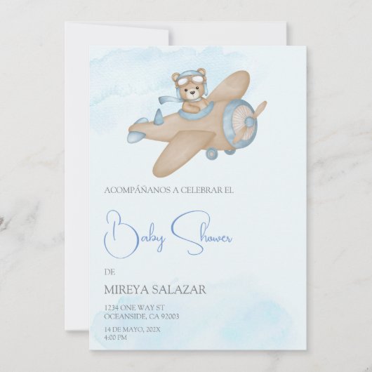 Invitation Invitación de baby shower para niño (Devant)