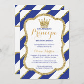 Invitation Invitación de Baby shower para un príncipe (Devant / Derrière)