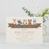 INVITATION INVITACION DE BABY SHOWER - TEMA BOSQUE (Debout devant)
