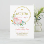 Invitation Invitación de bautismo para el amorce cumpleaños (Debout devant)