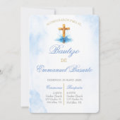 Invitation Invitación de bautismo para niño (Devant)