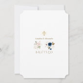 Invitation Invitacion De Bautizo Con Flores Twins Baptême (Dos)